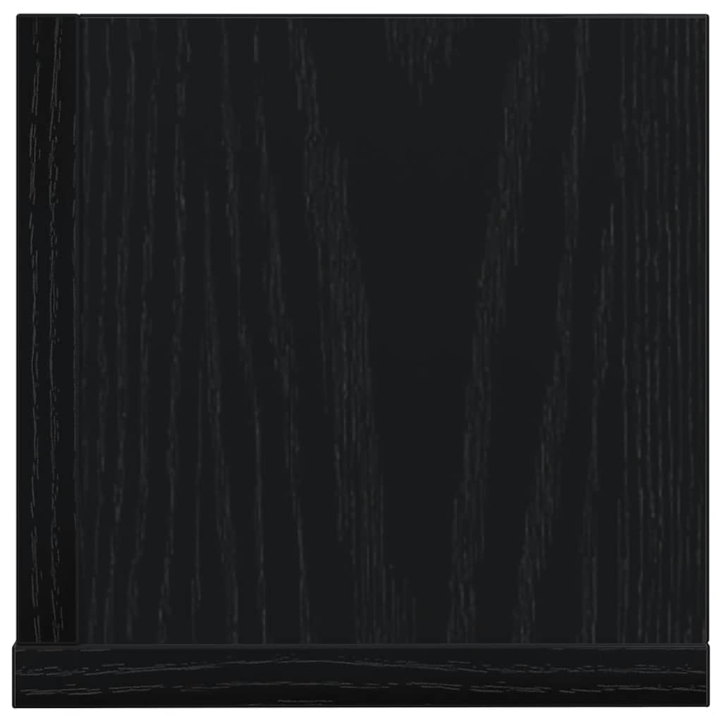 vidaXL Étagères murales 2 pcs Noir 75x16,5x16,5 cm Bois d'ingénierie