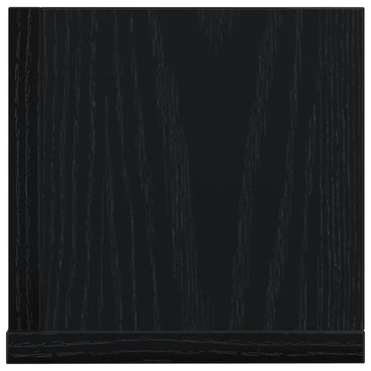 vidaXL Étagères murales 2 pcs Noir 75x16,5x16,5 cm Bois d'ingénierie