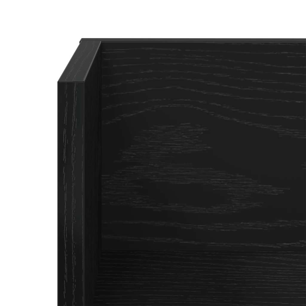 vidaXL Étagères murales 2 pcs Noir 75x16,5x16,5 cm Bois d'ingénierie