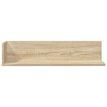 vidaXL Wandregale 2 Stk. Sonoma-Eiche 75x16,5x16,5 cm Holzwerkstoff