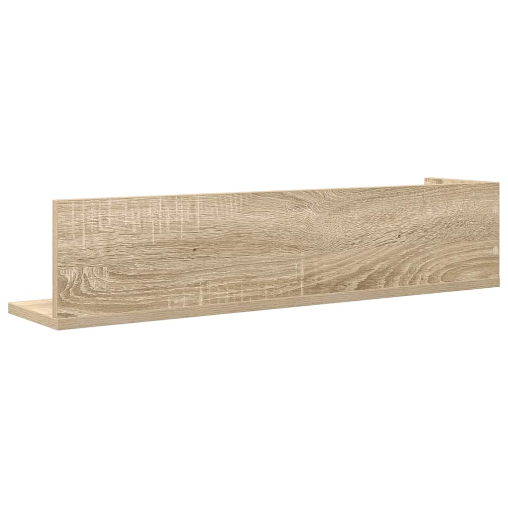 vidaXL Wandregale 2 Stk. Sonoma-Eiche 75x16,5x16,5 cm Holzwerkstoff