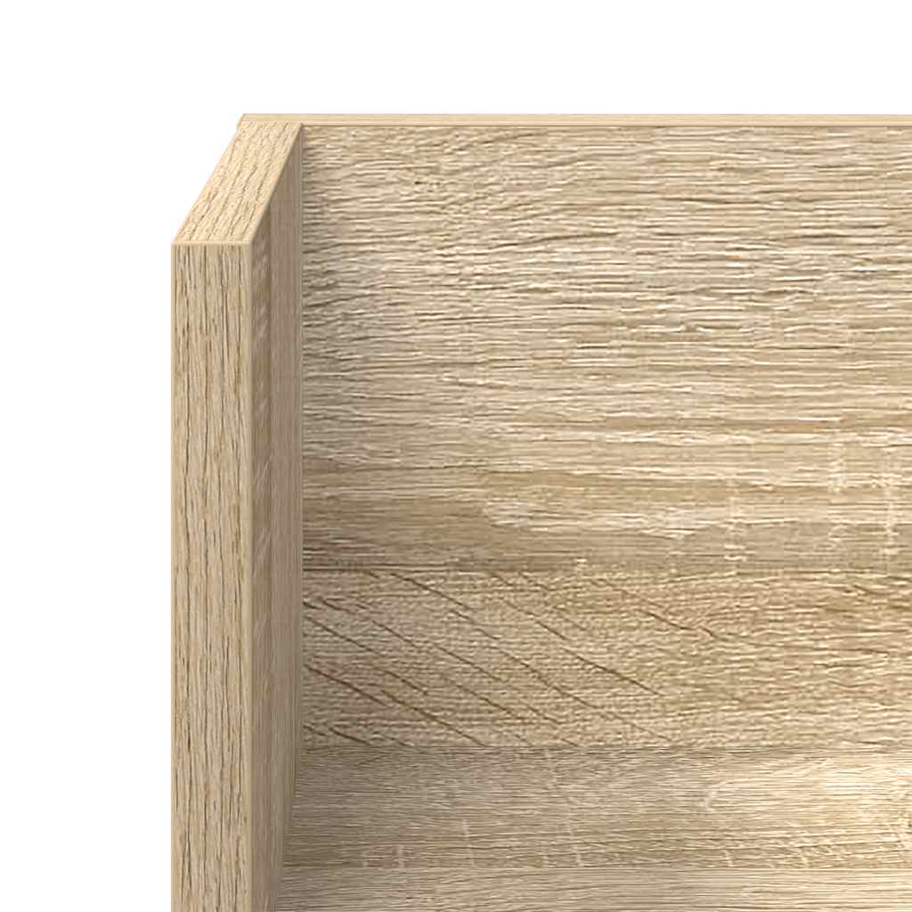 vidaXL Wandregale 2 Stk. Sonoma-Eiche 75x16,5x16,5 cm Holzwerkstoff