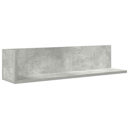 vidaXL Étagères murales 2 pcs Gris béton 75x16,5x16,5 cm Bois d'ingénierie