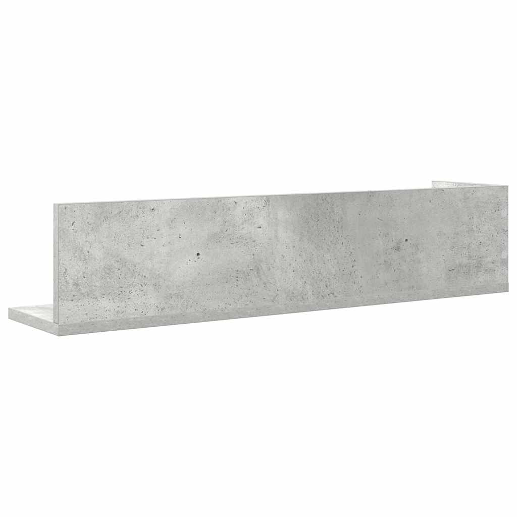 vidaXL Étagères murales 2 pcs Gris béton 75x16,5x16,5 cm Bois d'ingénierie