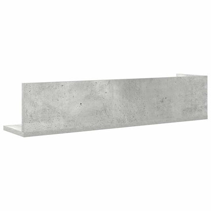 vidaXL Étagères murales 2 pcs Gris béton 75x16,5x16,5 cm Bois d'ingénierie