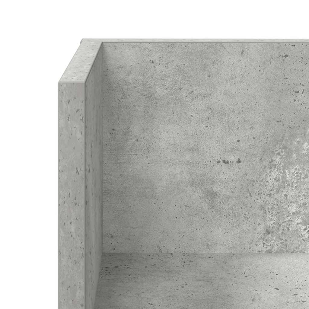 vidaXL Étagères murales 2 pcs Gris béton 75x16,5x16,5 cm Bois d'ingénierie