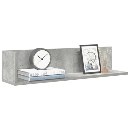 vidaXL Étagères murales 2 pcs Gris béton 75x16,5x16,5 cm Bois d'ingénierie
