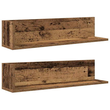 vidaXL Wandregale 2 Stk. Altholz-Optik 75x16,5x16,5 cm Holzwerkstoff