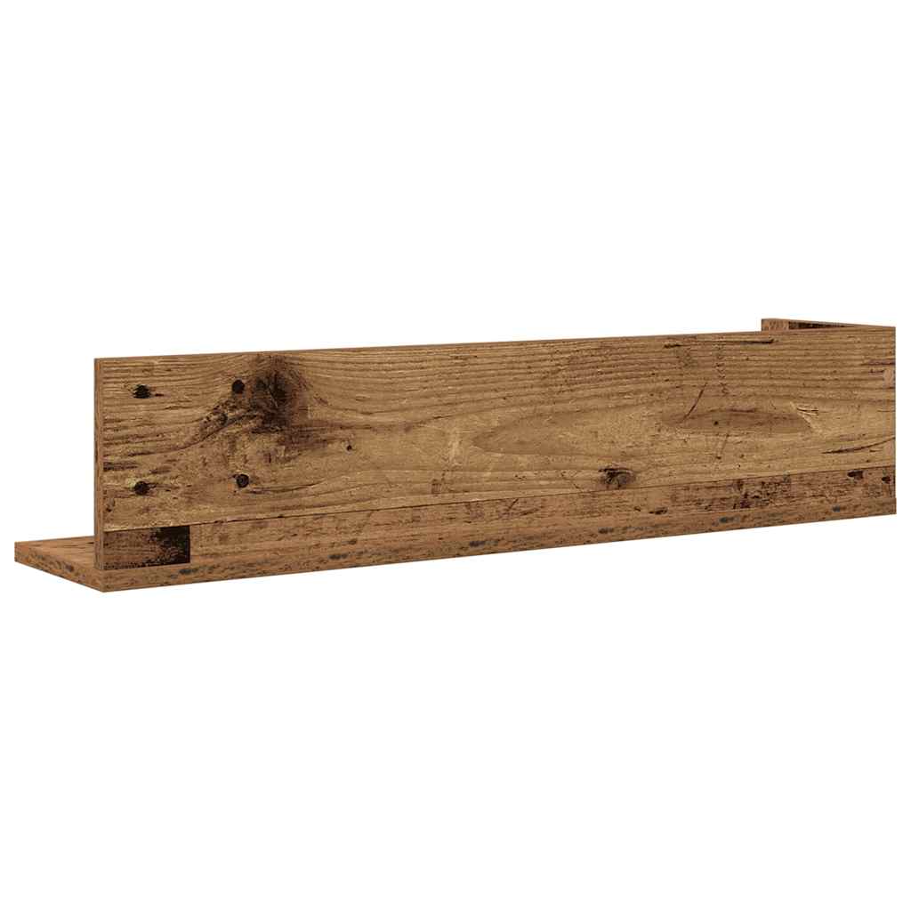 vidaXL Wandregale 2 Stk. Altholz-Optik 75x16,5x16,5 cm Holzwerkstoff