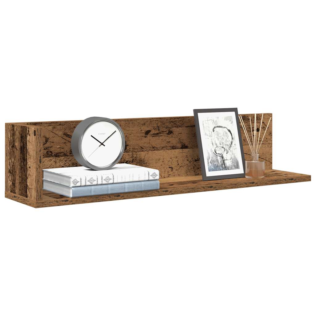vidaXL Wandregale 2 Stk. Altholz-Optik 75x16,5x16,5 cm Holzwerkstoff