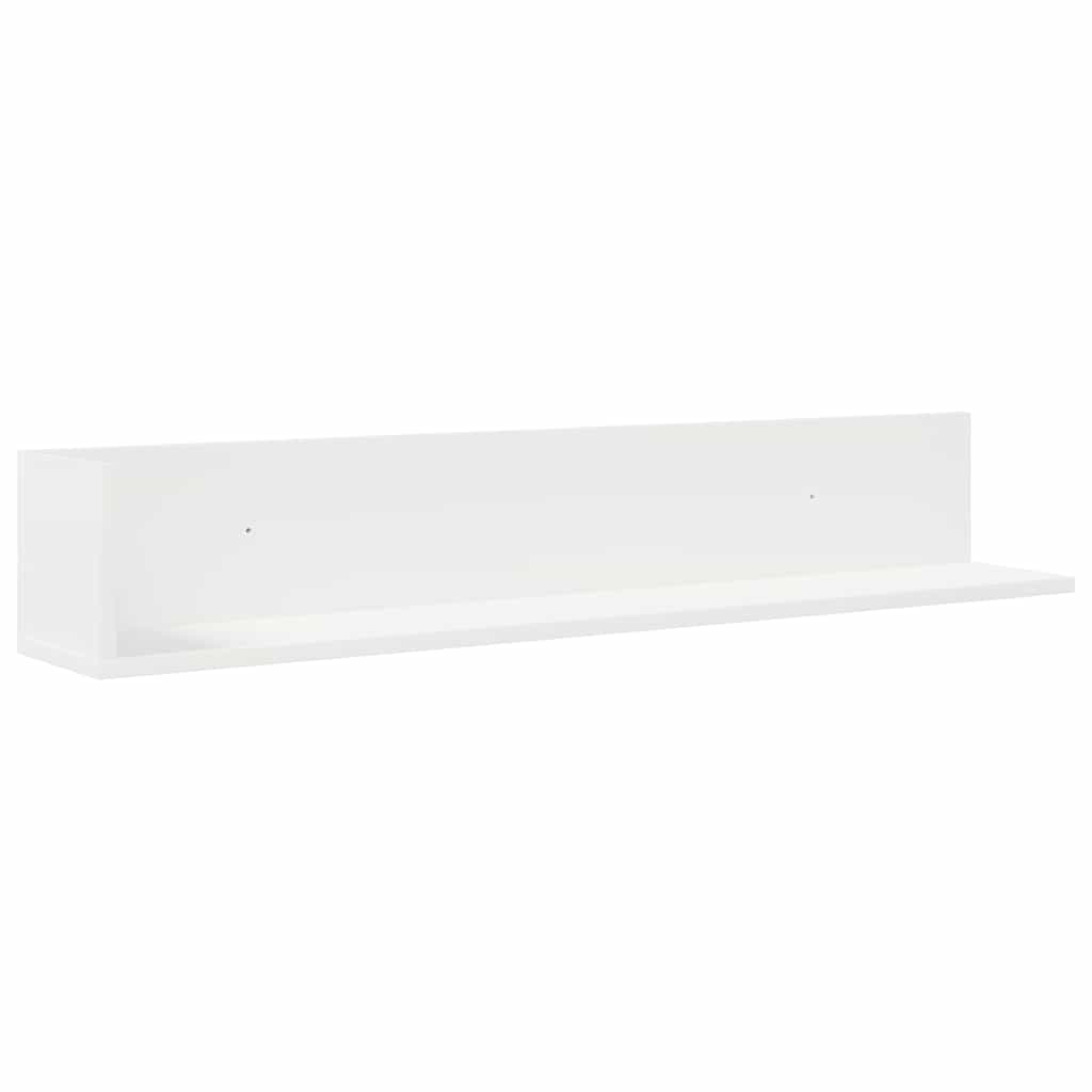 vidaXL Wandregale 2 Stk. Weiß 100x16,5x16,5 cm Holzwerkstoff