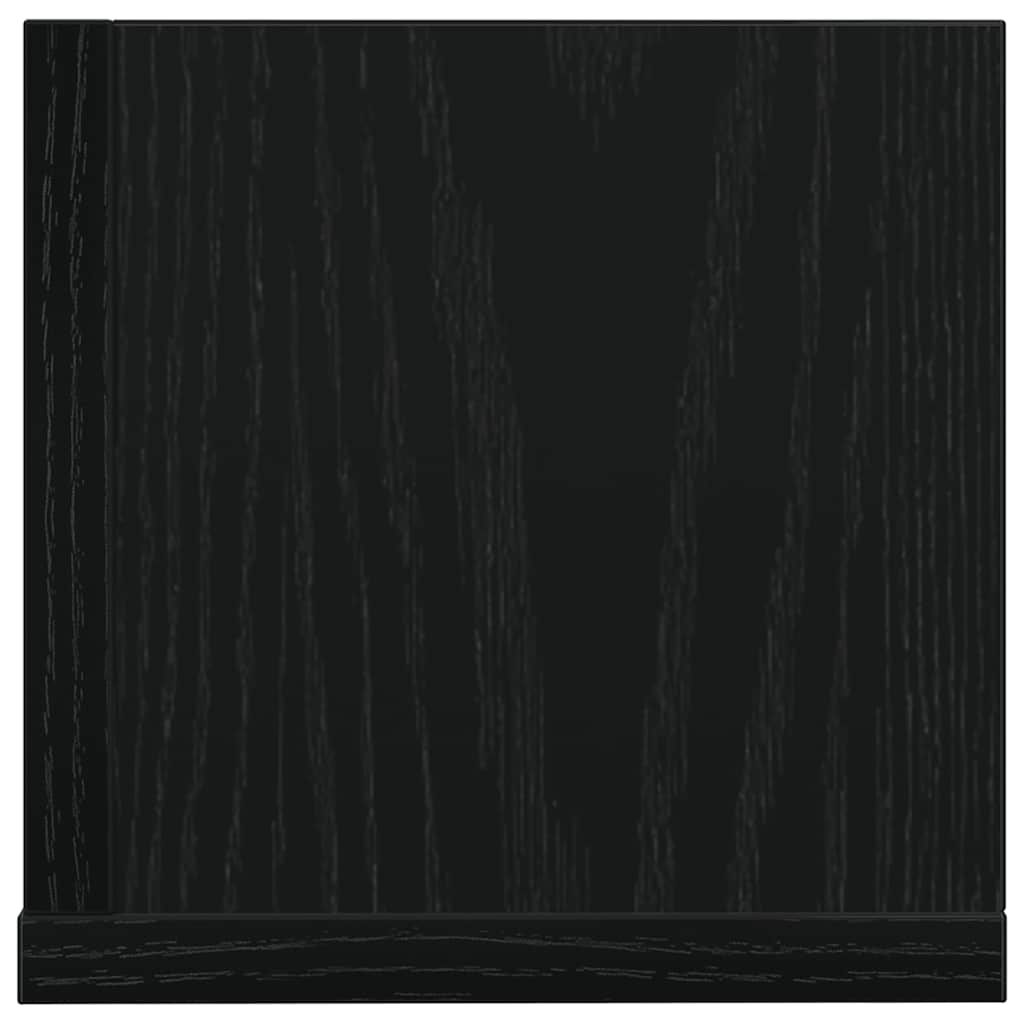 vidaXL Wandregale 2 Stk. Schwarz 100x16,5x16,5 cm Holzwerkstoff