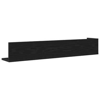 vidaXL Wandregale 2 Stk. Schwarz 100x16,5x16,5 cm Holzwerkstoff
