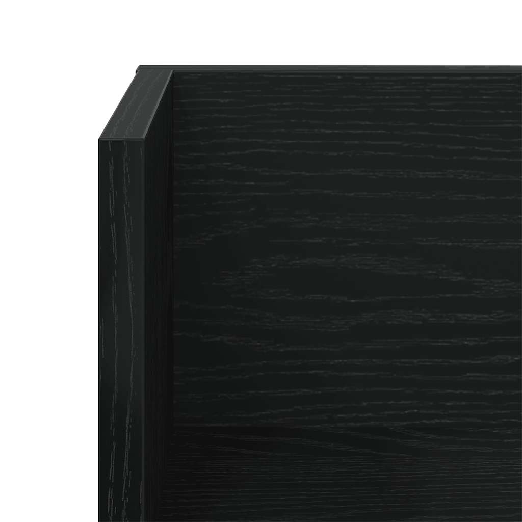 vidaXL Wandregale 2 Stk. Schwarz 100x16,5x16,5 cm Holzwerkstoff