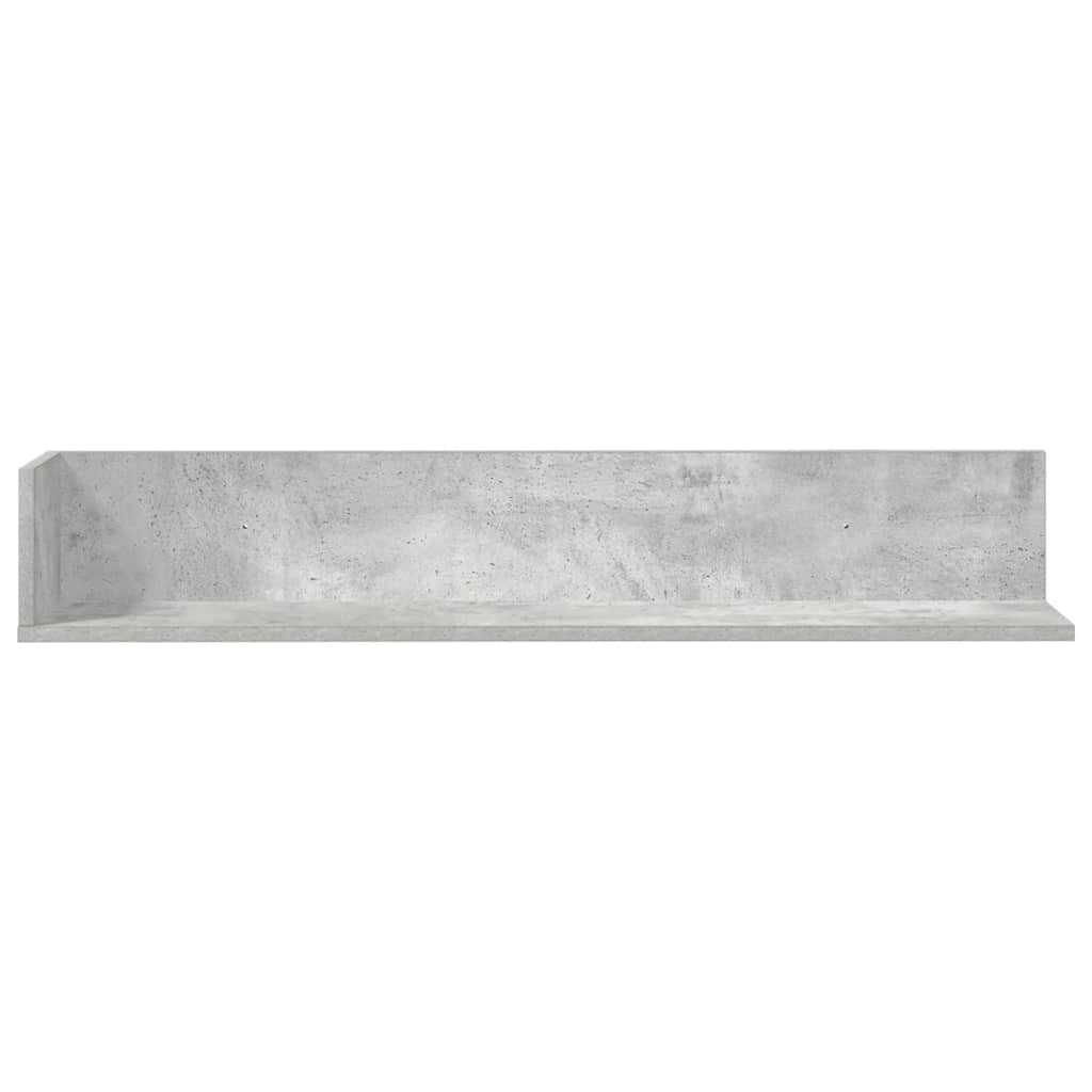 vidaXL Wandregale 2 Stk. Betongrau 100x16,5x16,5 cm Holzwerkstoff