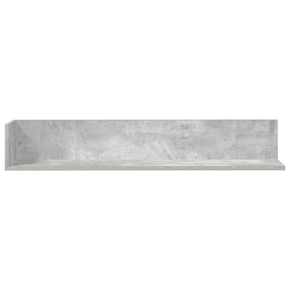 vidaXL Wandregale 2 Stk. Betongrau 100x16,5x16,5 cm Holzwerkstoff