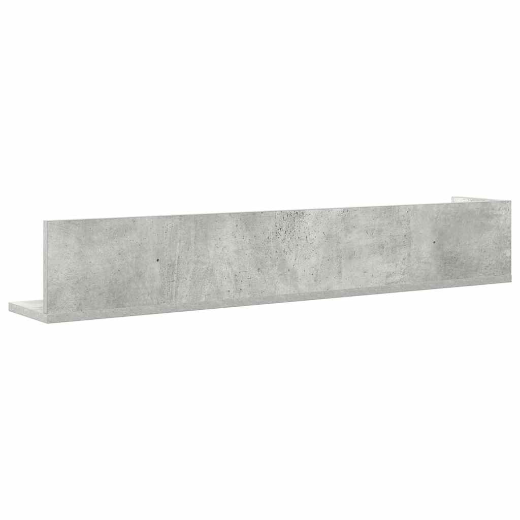 vidaXL Wandregale 2 Stk. Betongrau 100x16,5x16,5 cm Holzwerkstoff