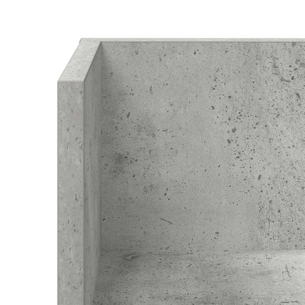 vidaXL Wandregale 2 Stk. Betongrau 100x16,5x16,5 cm Holzwerkstoff