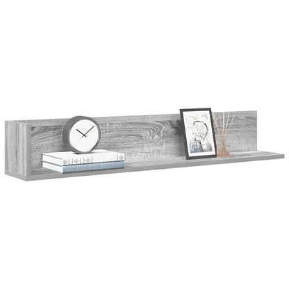 vidaXL Étagères murales 2 pcs Gris Sonoma 100x16,5x16,5 cm Bois d'ingénierie