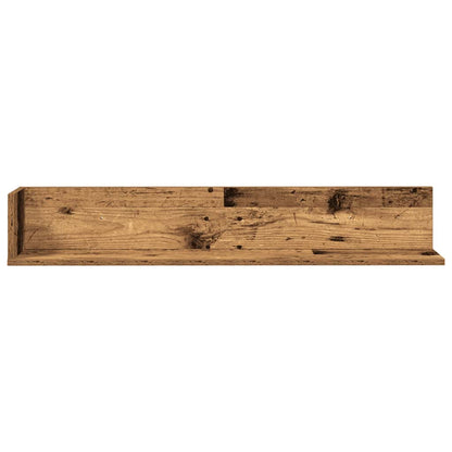 vidaXL Étagères murales 2 pcs Aspect bois vieilli 100x16,5x16,5 cm Bois d'ingénierie