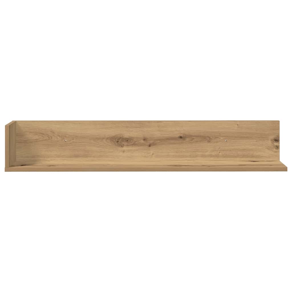 vidaXL Étagères murales 2 pcs Chêne Artisan 100x16,5x16,5 cm Bois d'ingénierie