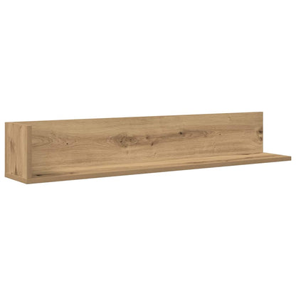 vidaXL Étagères murales 2 pcs Chêne Artisan 100x16,5x16,5 cm Bois d'ingénierie