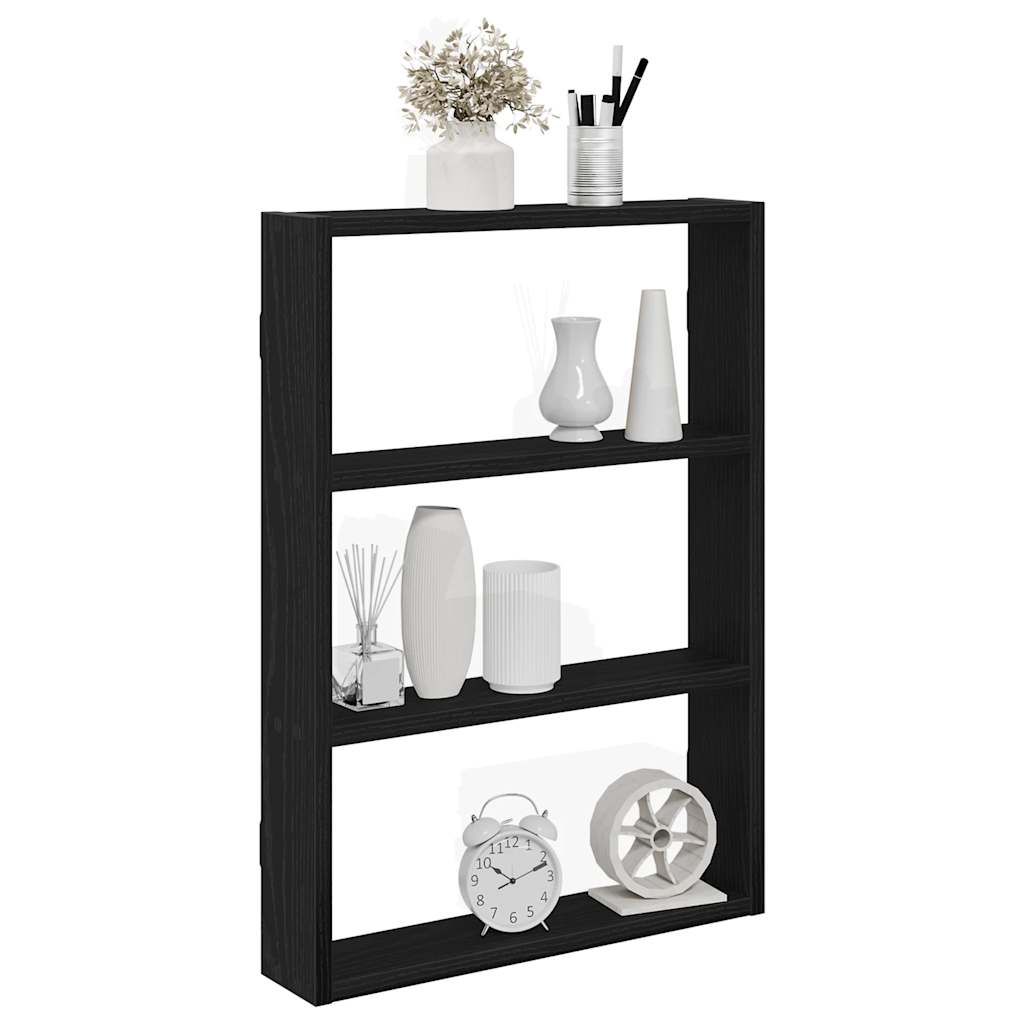 vidaXL Étagère murale noire 43x9x60 cm en bois d'ingénierie