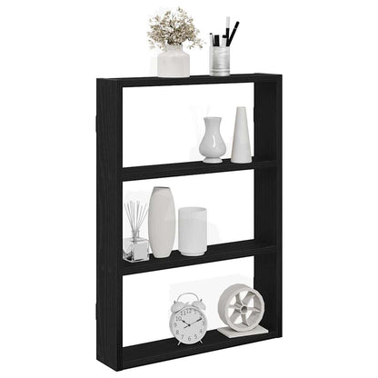 vidaXL Étagère murale noire 43x9x60 cm en bois d'ingénierie
