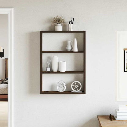 vidaXL Étagère murale aspect chêne fumé 43x9x60 cm Bois d'ingénierie