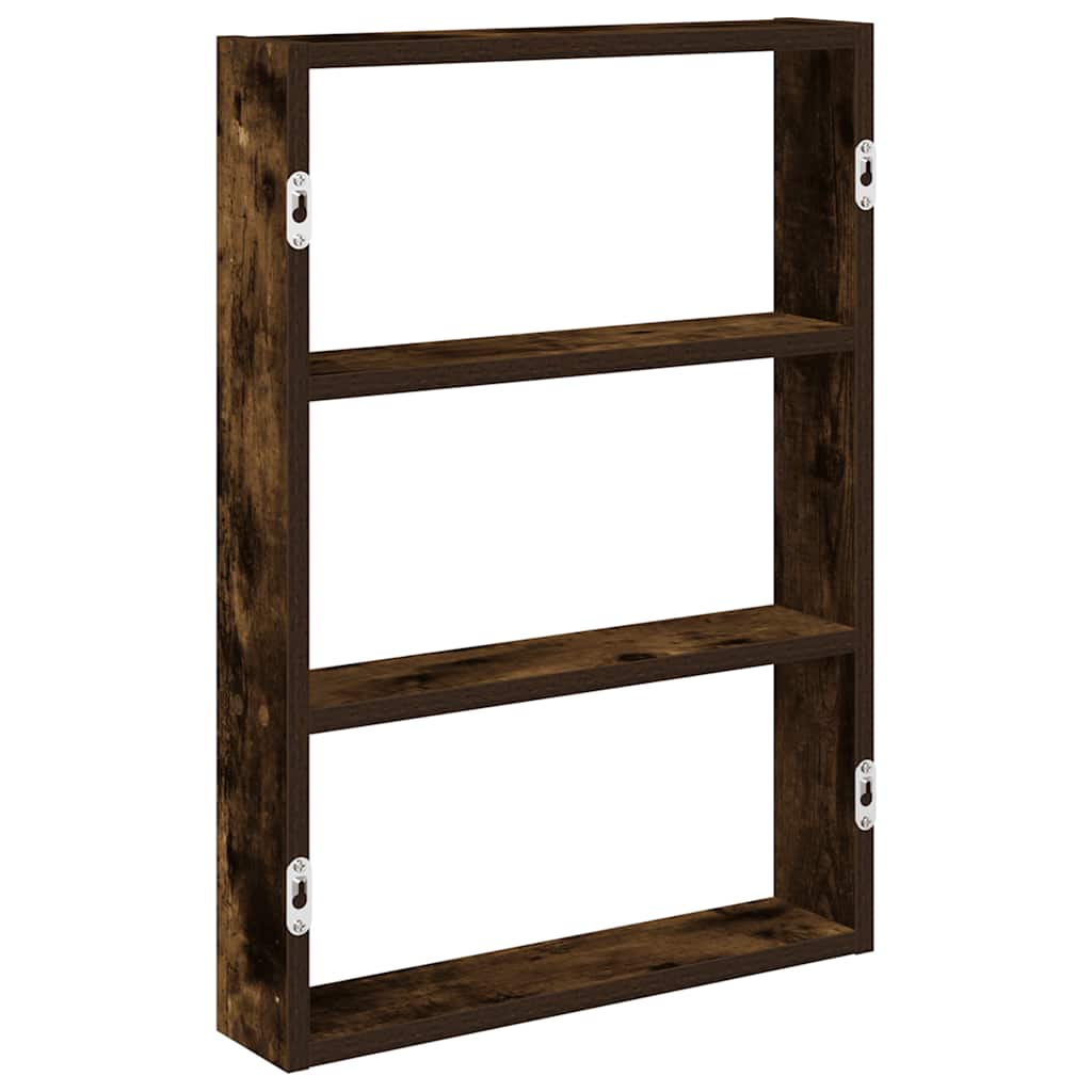 vidaXL Étagère murale aspect chêne fumé 43x9x60 cm Bois d'ingénierie