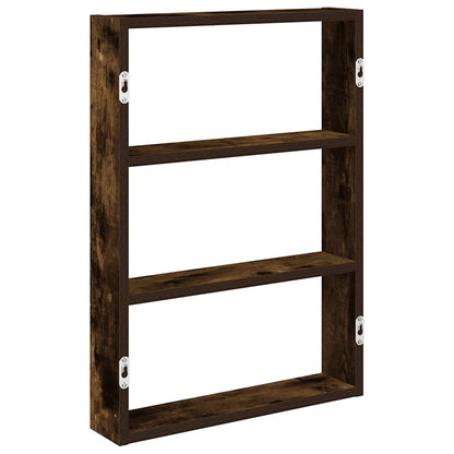 vidaXL Étagère murale aspect chêne fumé 43x9x60 cm Bois d'ingénierie