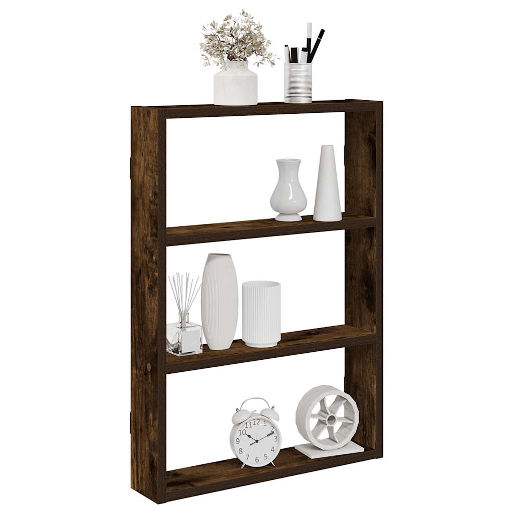 vidaXL Étagère murale aspect chêne fumé 43x9x60 cm Bois d'ingénierie