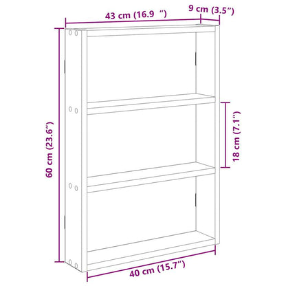 vidaXL Étagère murale chêne artisan 43x9x60 cm bois d'ingénierie