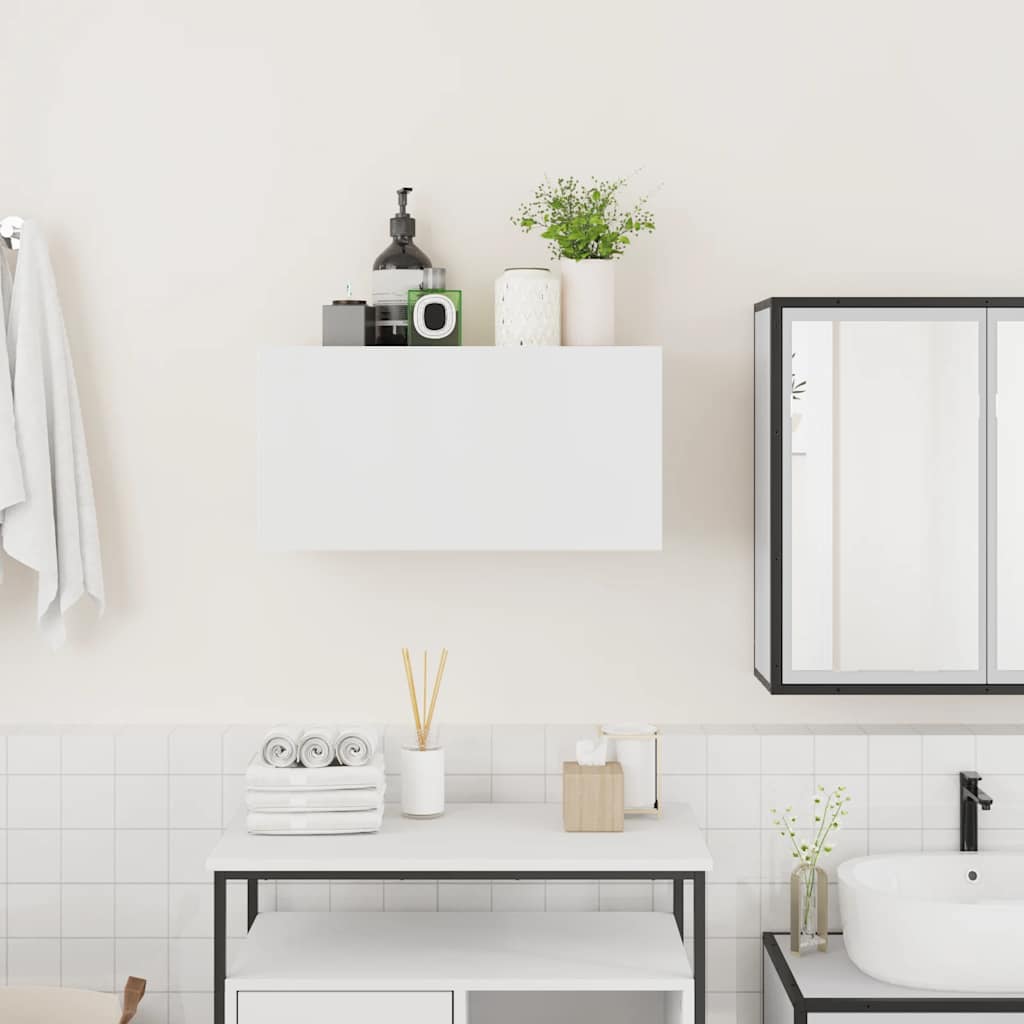 vidaXL Armoire murale de salle de bain blanc 60x25x30 cm bois d'ingénierie