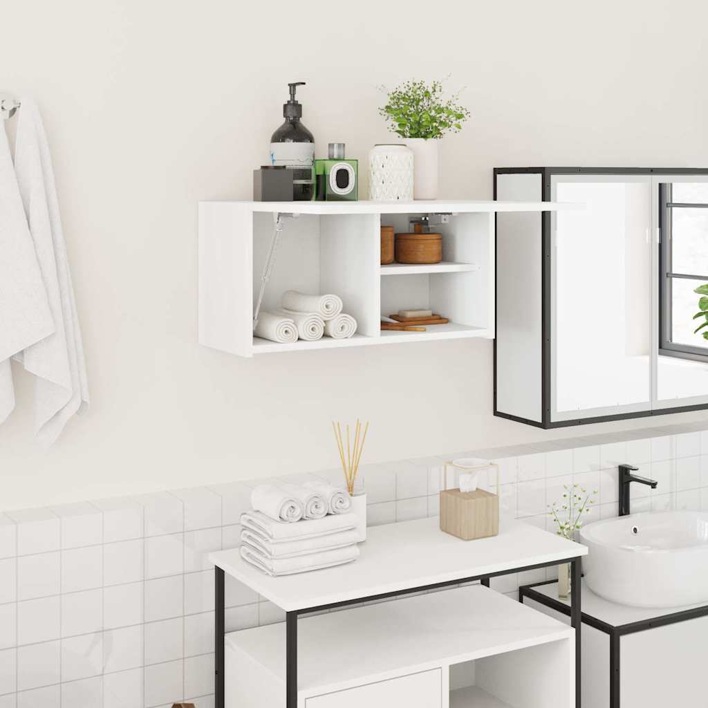 vidaXL Armoire murale de salle de bain blanc 60x25x30 cm bois d'ingénierie