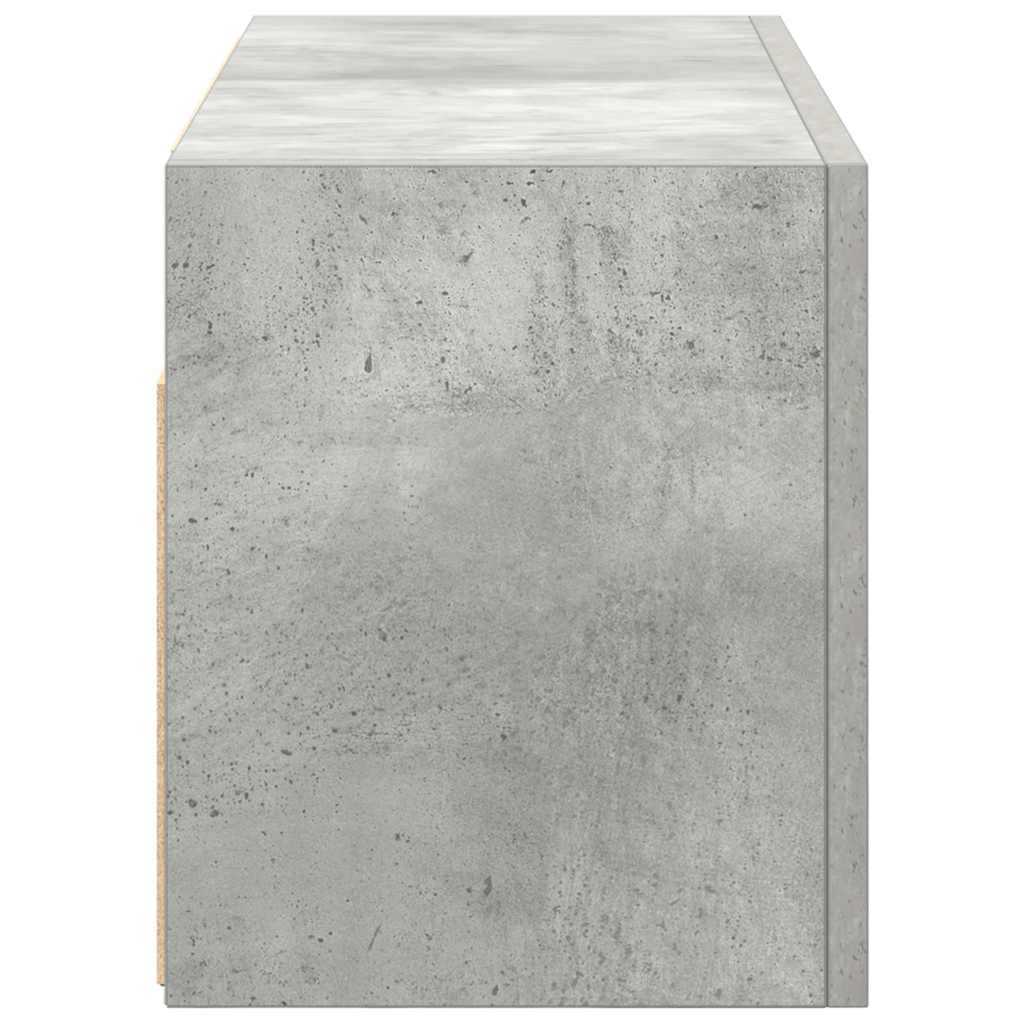 vidaXL Bad-Wandschrank Betongrau 60x25x30 cm Holzwerkstoff
