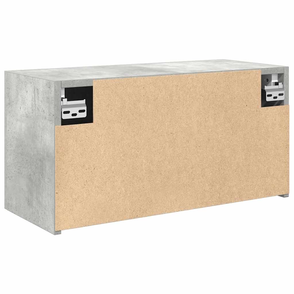 vidaXL Bad-Wandschrank Betongrau 60x25x30 cm Holzwerkstoff