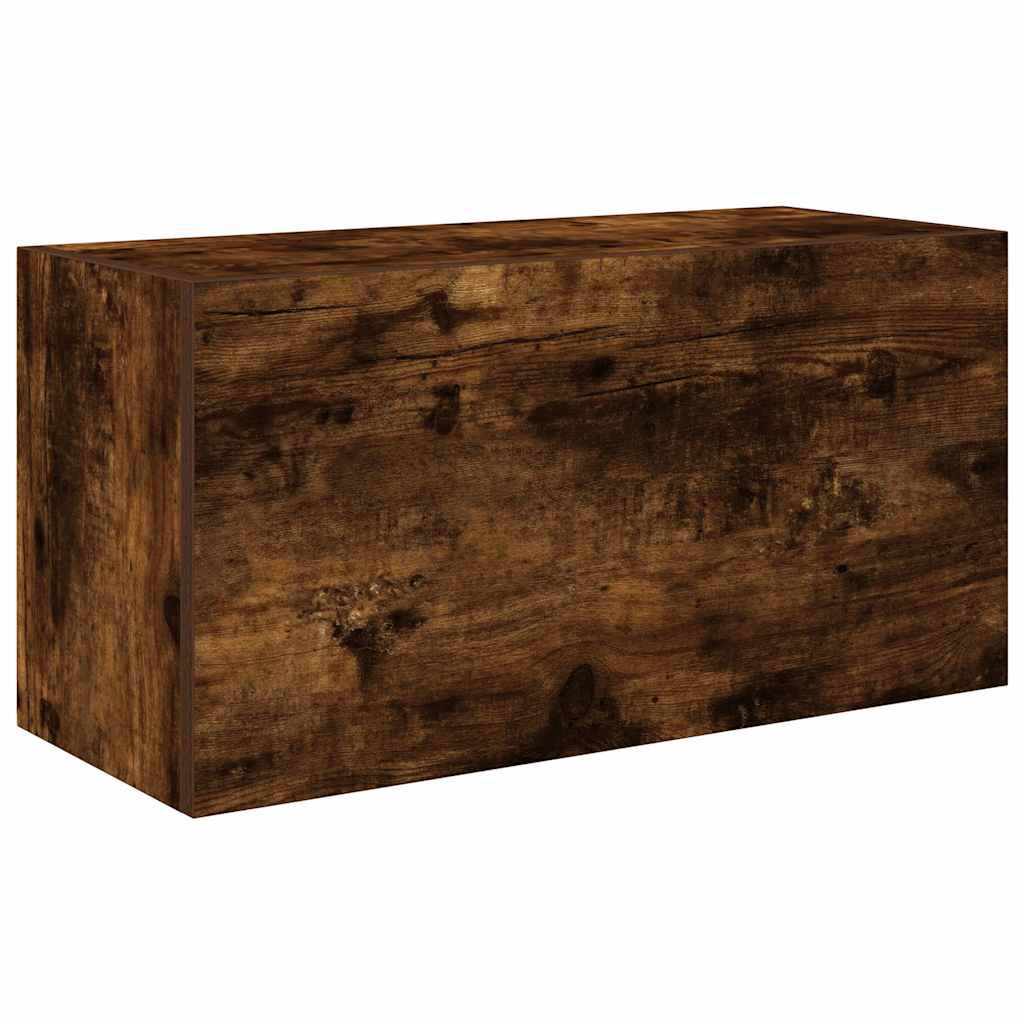 vidaXL Meuble haut de salle de bain chêne fumé 60x25x30 cm bois d'ingénierie