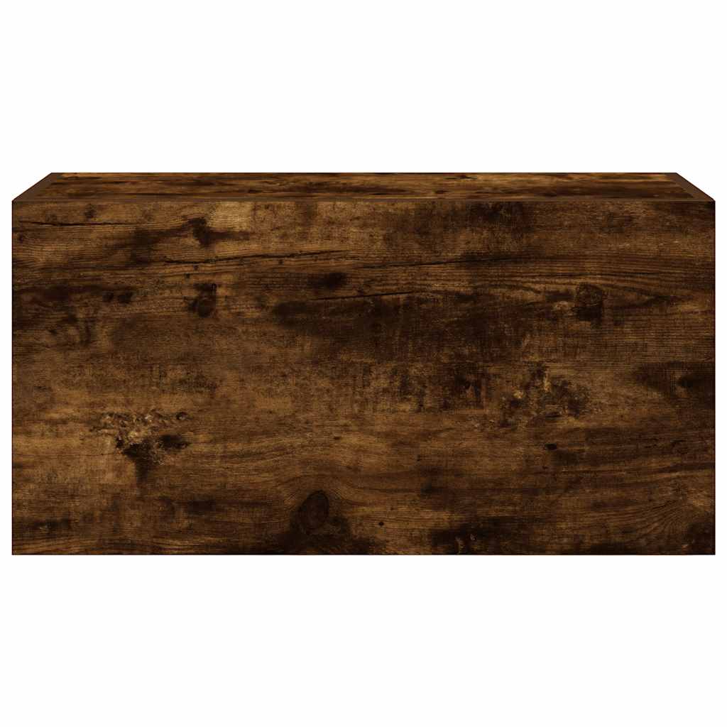 vidaXL Meuble haut de salle de bain chêne fumé 60x25x30 cm bois d'ingénierie