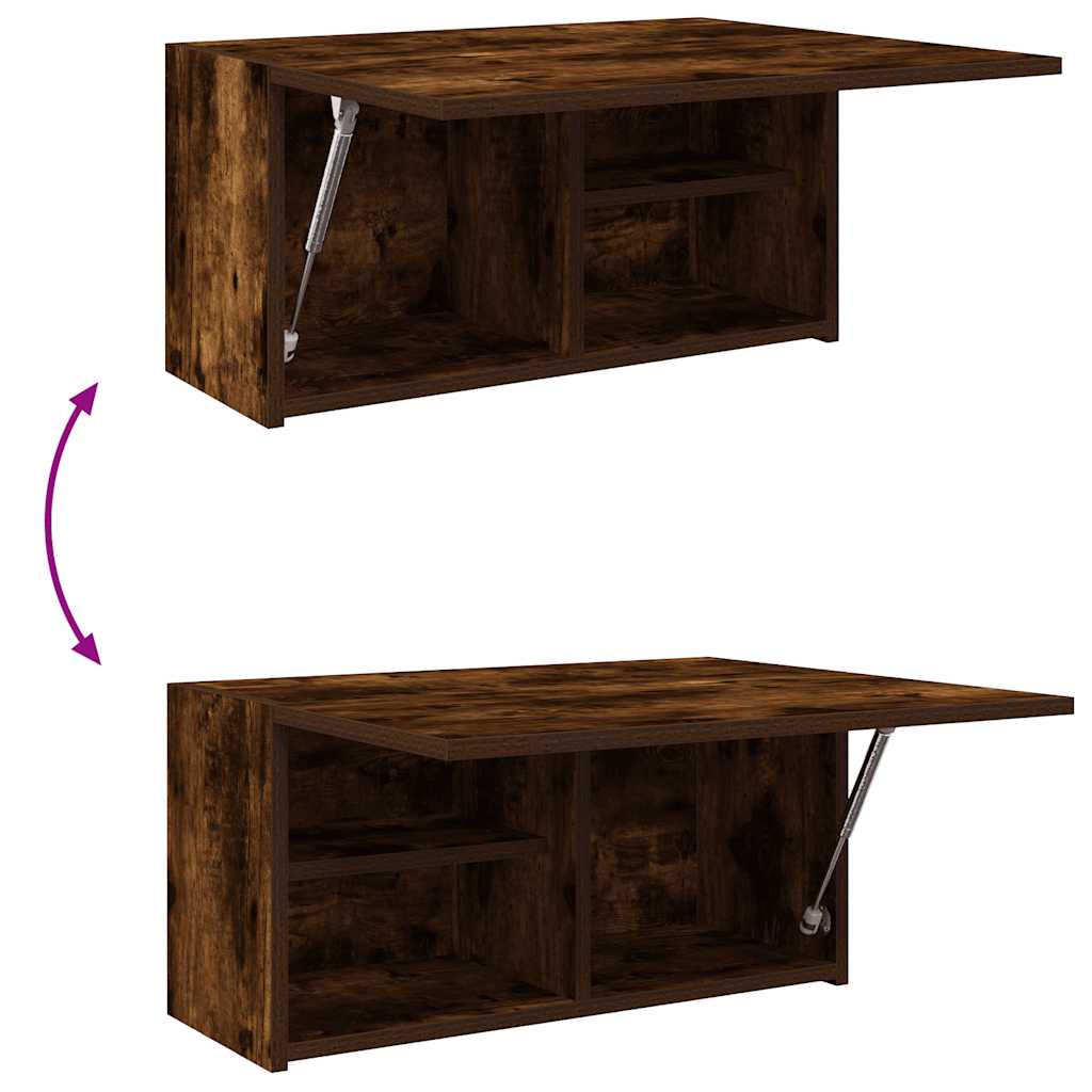 vidaXL Meuble haut de salle de bain chêne fumé 60x25x30 cm bois d'ingénierie