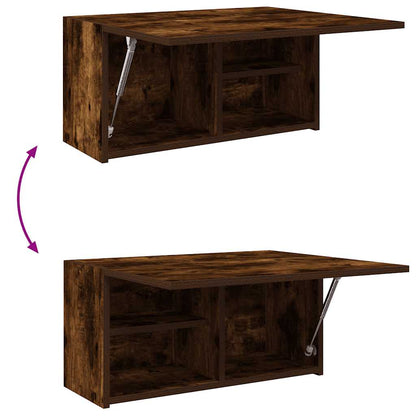 vidaXL Meuble haut de salle de bain chêne fumé 60x25x30 cm bois d'ingénierie