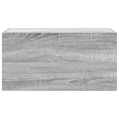 vidaXL Bad-Wandschrank Grau Sonoma 60x25x30 cm Holzwerkstoff