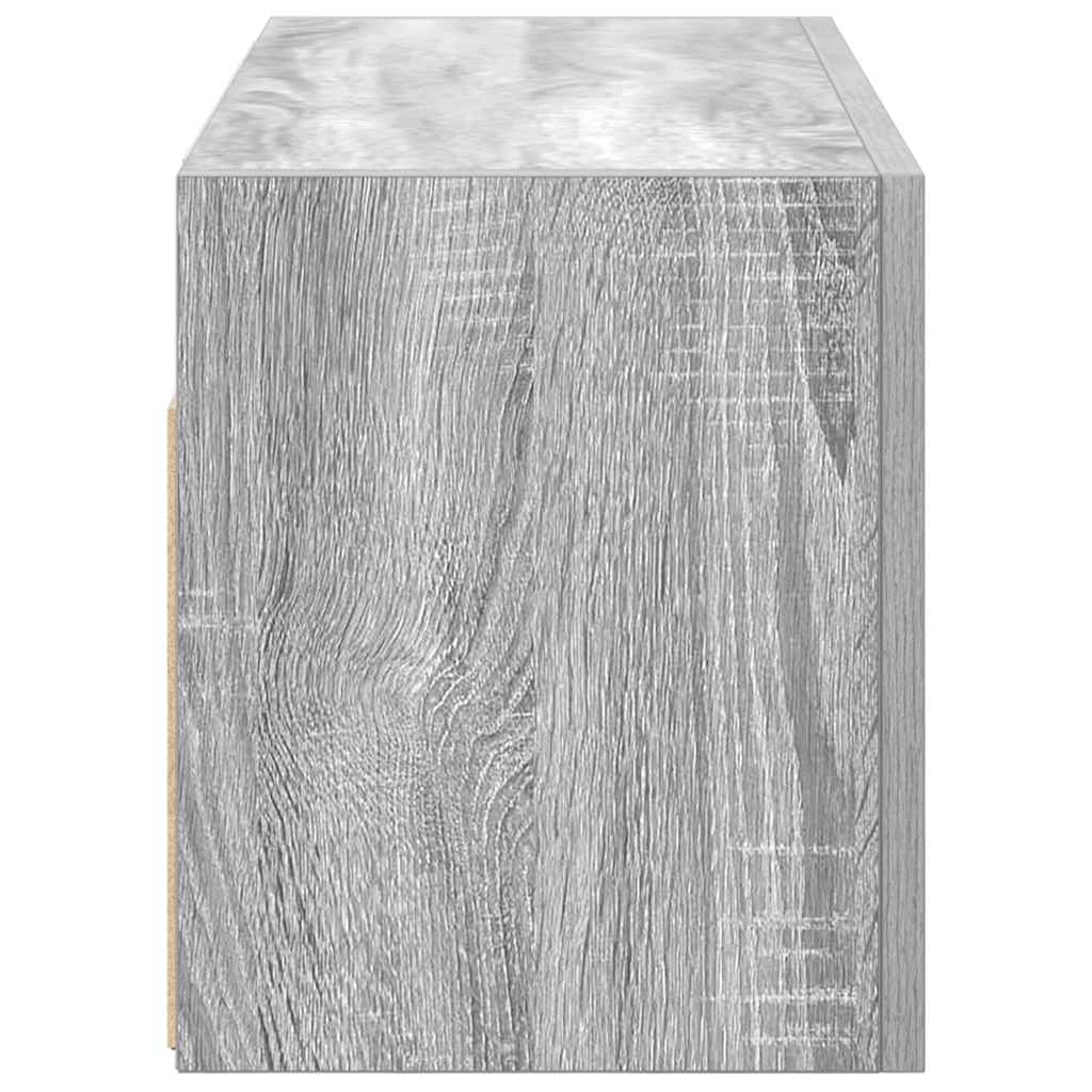 vidaXL Bad-Wandschrank Grau Sonoma 60x25x30 cm Holzwerkstoff
