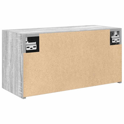vidaXL Bad-Wandschrank Grau Sonoma 60x25x30 cm Holzwerkstoff