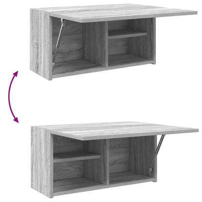 vidaXL Bad-Wandschrank Grau Sonoma 60x25x30 cm Holzwerkstoff