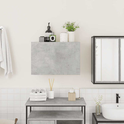 vidaXL Meuble haut de salle de bain gris béton 60x25x40 cm en bois d'ingénierie