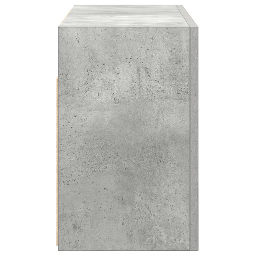 vidaXL Meuble haut de salle de bain gris béton 60x25x40 cm en bois d'ingénierie