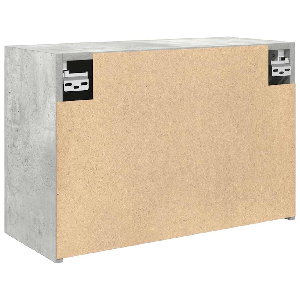 vidaXL Meuble haut de salle de bain gris béton 60x25x40 cm en bois d'ingénierie