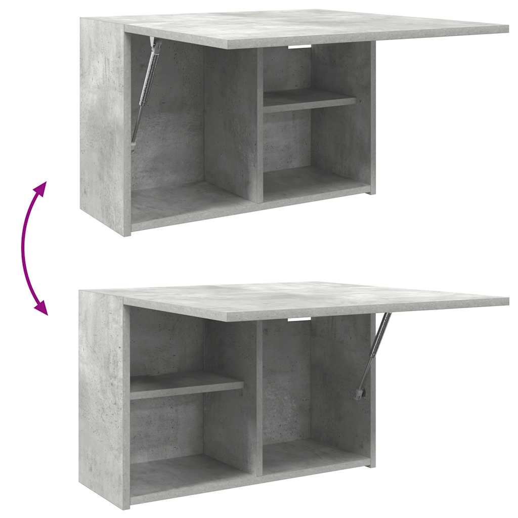 vidaXL Meuble haut de salle de bain gris béton 60x25x40 cm en bois d'ingénierie