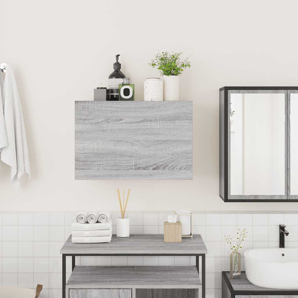 vidaXL Armoire murale de salle de bain gris Sonoma 60x25x40 cm aggloméré